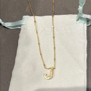 Kendra Scott Gold Initial 'J' Necklace